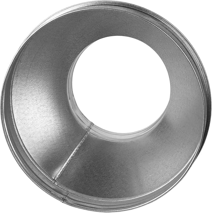 12"" to 5"" Inch Round Duct Reducer - Galvanized Steel Pipe Increaser - Coupling for Round Duct Ventilation Systems - Heating & Cooling, HVAC, Gray