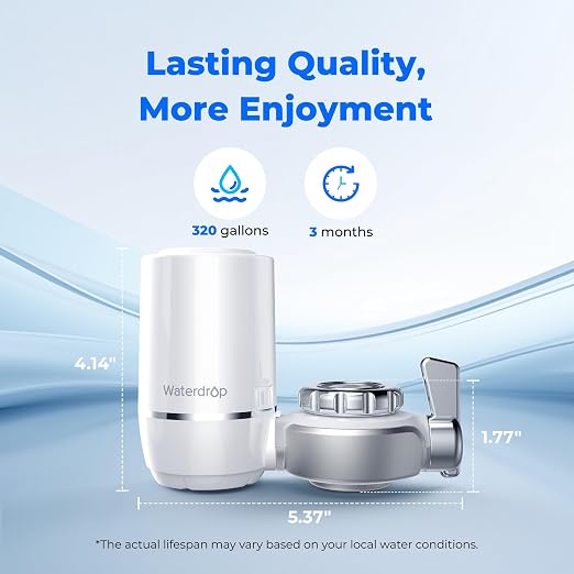 Waterdrop FC-01 Water Filter for Sink Faucet, 320 Gallons | Reduces Chlorine - Image 9
