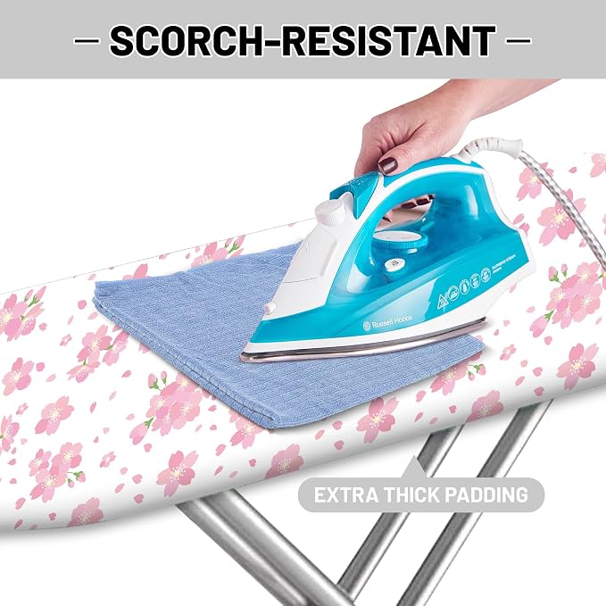 Extra Thick Ironing Board Cover and Pad, Cherry Blossoms 15x54 Ironing Board - Image 4