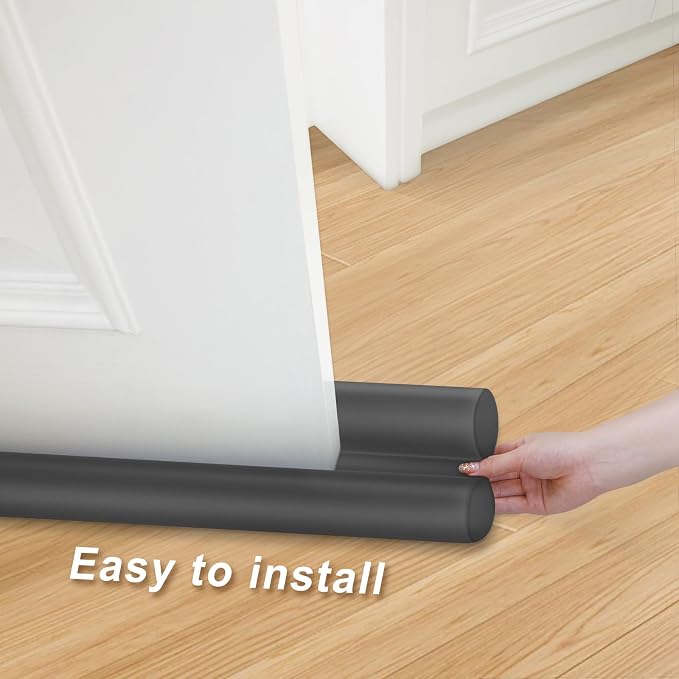 MAXTID Large Door Draft Blocker 32" Grey Bottom Door Draft Stoppers | Weather - Image 8