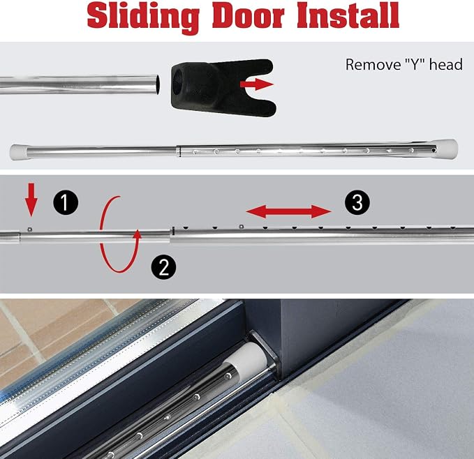 SECURITYMAN 3-in-1 Door Security Bar, Security Door Stoppers & Door Barricade – - Image 9