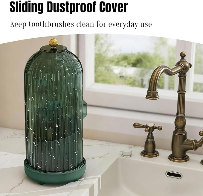 JEESA Dustproof Toothbrush Holder Organizer - Image 3