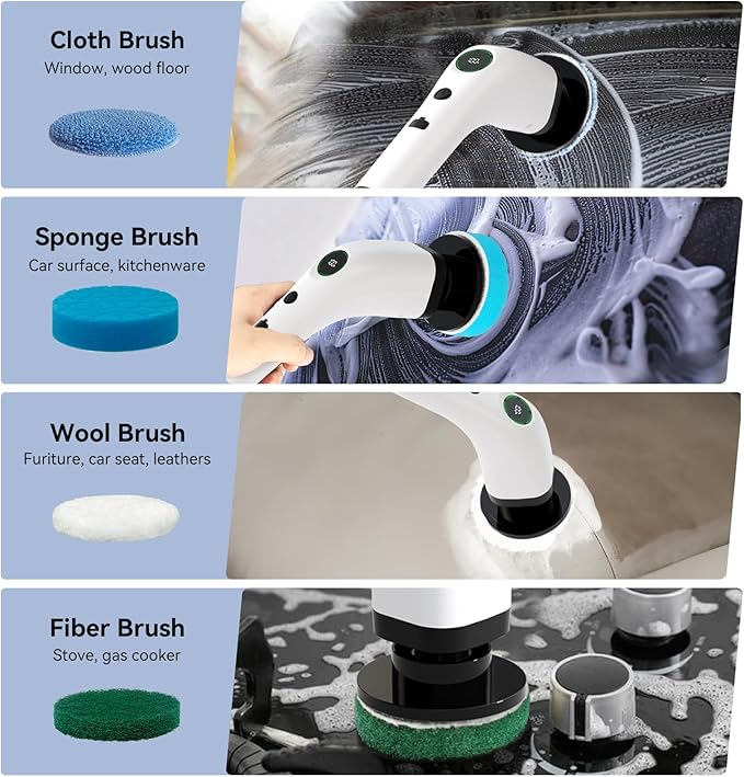 Electric Bathroom Cleaning Brush Cordless Shower Scrubber SD-CTB01 | Spin - Image 2