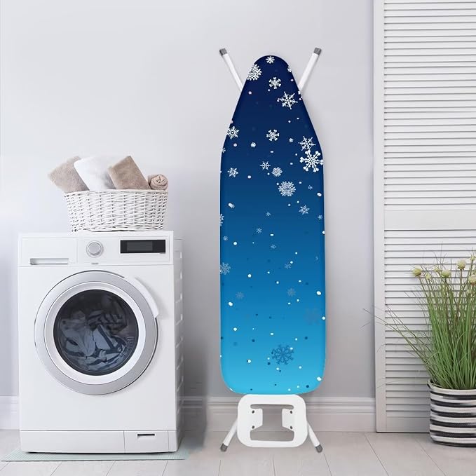 Blue Snowflake Ironing Board Cover Table Top Home Decoration Heavy Duty Padded - Image 4