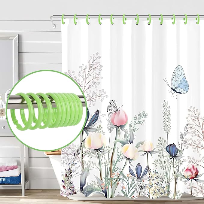 Green Shower Curtain Hooks - Image 6