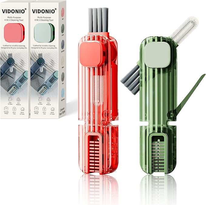 2Pcs 4 in 1 Cup Lid Gap Cleaning Brush Set, Kitchen Gadgets by VIDONIO