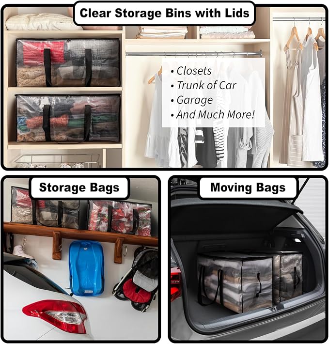 ClearSpace Heavy Duty Moving Bags or Storage Bins - Image 2