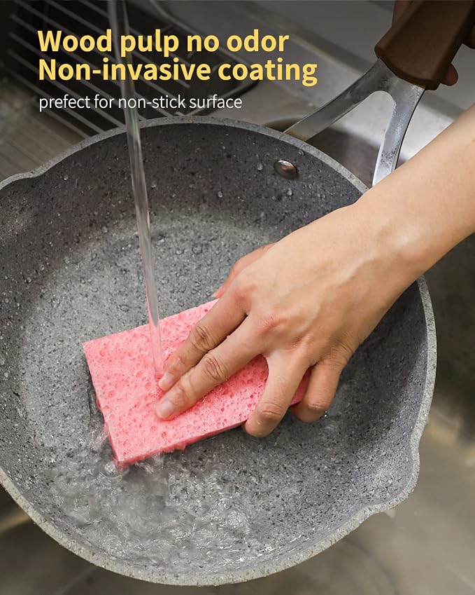 ARCLIBER 12 Pack Cellulose Scrub Sponges Non-Scratch Heavy Duty Kitchen | - Image 7