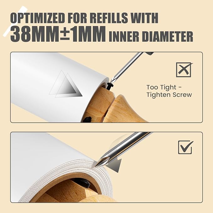 Flat Tear Lint Roller with Wooden Handle- 6.3 Inch Refills, 4 Rolls x 90 Sheets - Image 7
