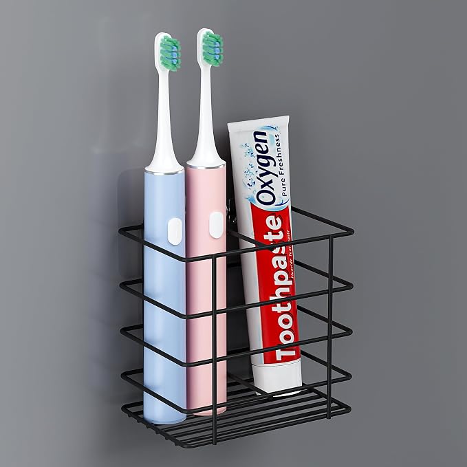 Open-Design Adhesive Shower Toothbrush Holder Wall Mounted by Oasiteege