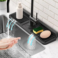 17.7'' Folding Faucet Mat for Kitchen Sink Splash Guard Kitchen Sink Faucet Mat by Snoquir
