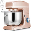 VIVOHOME 7.5 Quart Stand Mixer, 660W 6-Speed Tilt-Head Kitchen Electric Food Mixer with Beater, Dough Hook, Wire Whip, and Egg Separator, Champagne