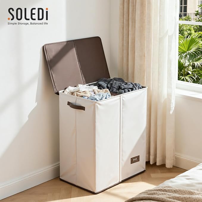 SOLEDI Luxury Double Laundry Hamper - Image 8