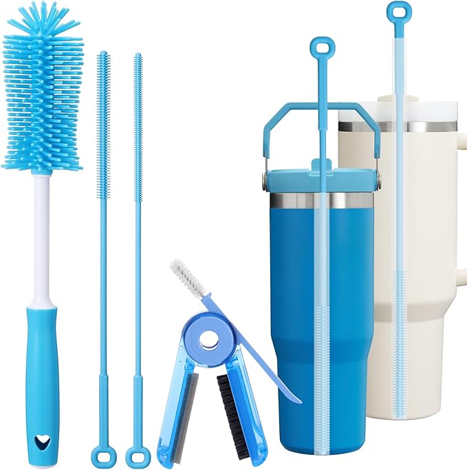 Water Bottle Cleaner Brush Set for Stanley Tumbler 40 oz/30 oz Cup | by XANGNIER