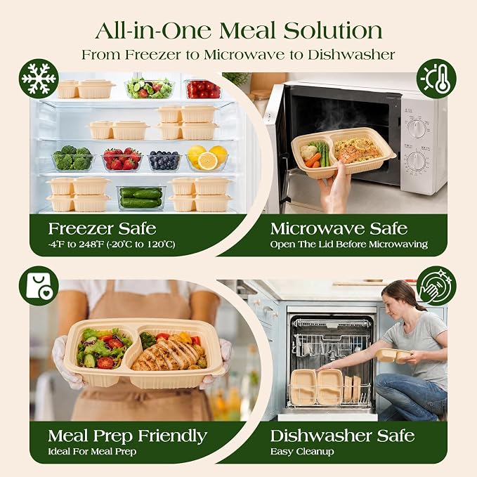 100 Piece Meal Prep Containers Reusable - Image 8