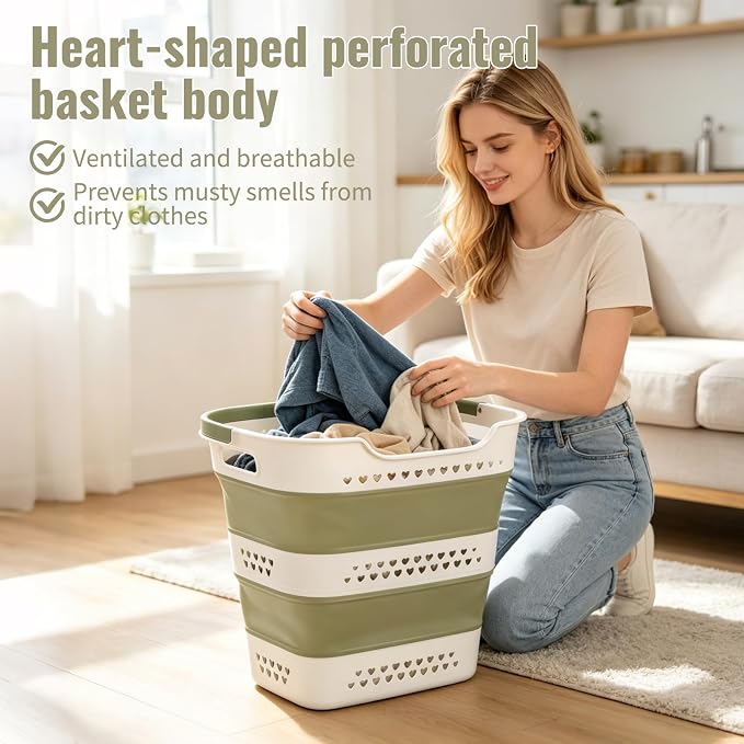 2 Pcs Collapsible Laundry Baskets - Image 6
