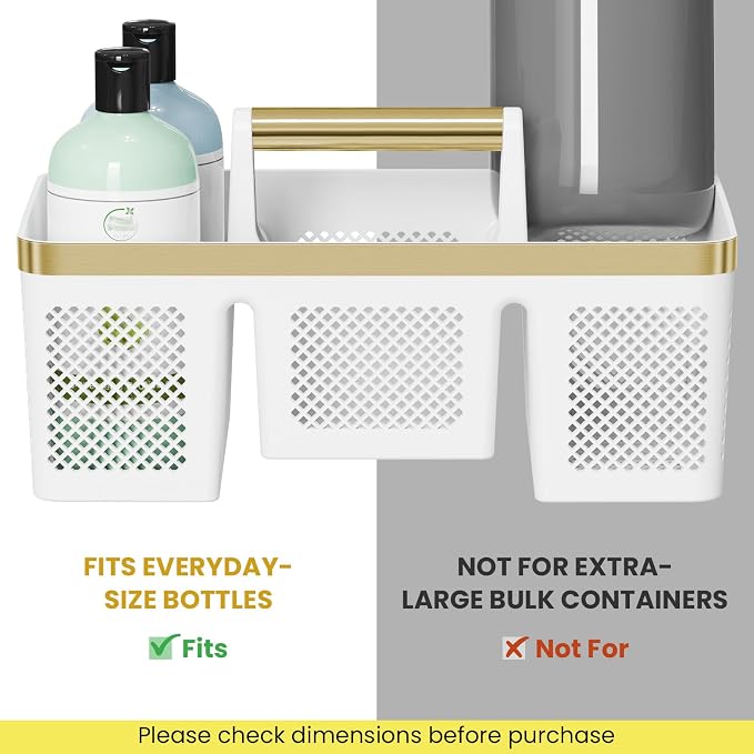 BYUNER Portable Cleaning Caddy & Shower Basket: Hard Plastic Caddy Organizer - Image 7
