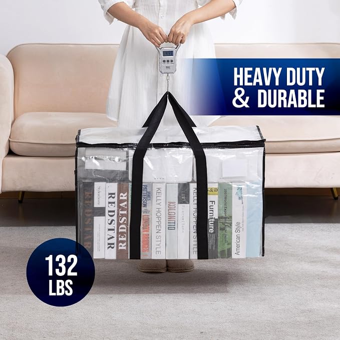 TAILI 4 Pack Clear Extra Large Moving Bags, Storage Bag - Image 7