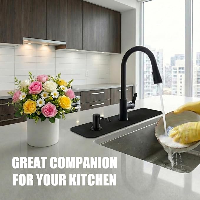 Customizable Kitchen Sink Faucet Mat: 24" Lx5.5 W Absorbent Splash Guard | - Image 6