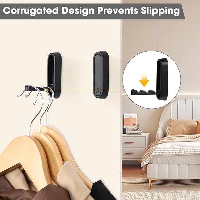 Foldable Wall Hook, 4 Pack, Screw Mounted, Heavy Duty Coat Hooks | 90° Foldable - Image 5