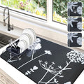Dish Drying Mat for Kitchen Counter, Non-slip Drying Mat for Coffee Machine by Etomiel