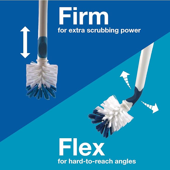 Unger 12.7” Flexible Glass and Bottle Scrub Brush, Extra-Long, Non-Scratch - Image 8