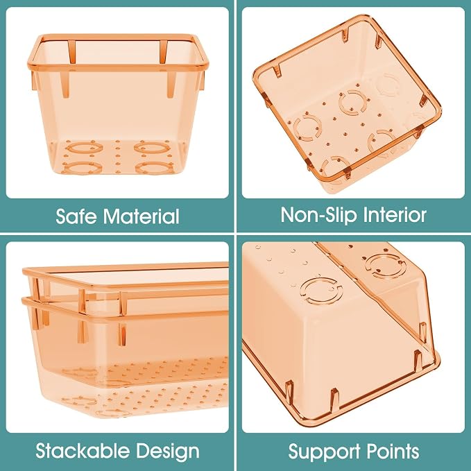 25 PCS Plastic Drawer Organizer Set, Makeup Organizers and Storage Bins | 4 - Image 3