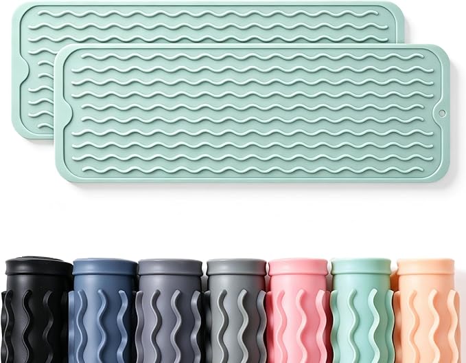 2 Pack Caketime Silicone Dish Drying Mat by CAKETIME