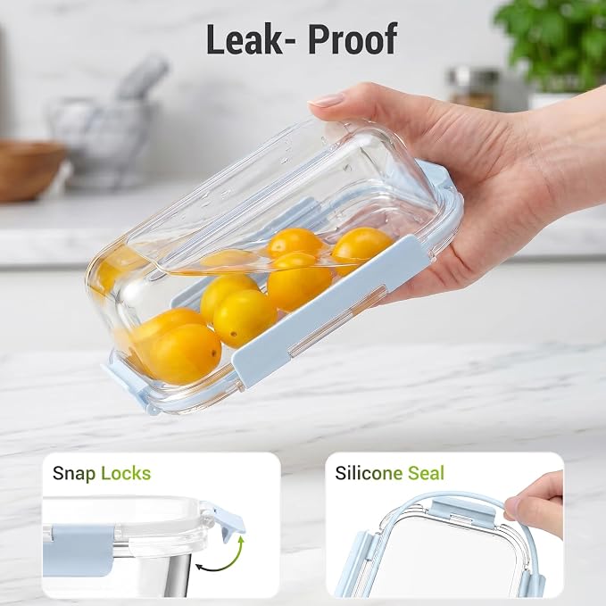Dealusy 10 Sets 36 oz & 12 oz Glass Food Storage Containers - Image 4