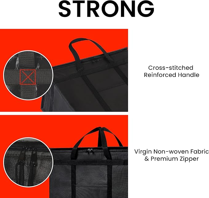 NZ home Insulated Bags for Food Delivery (XL Plus) Grocery Shopping Cooler Bag, Pizza Delivery, Hot & Cold Catering Tote, Reusable, Foldable & Heavy Duty (2 Pack, Blue)