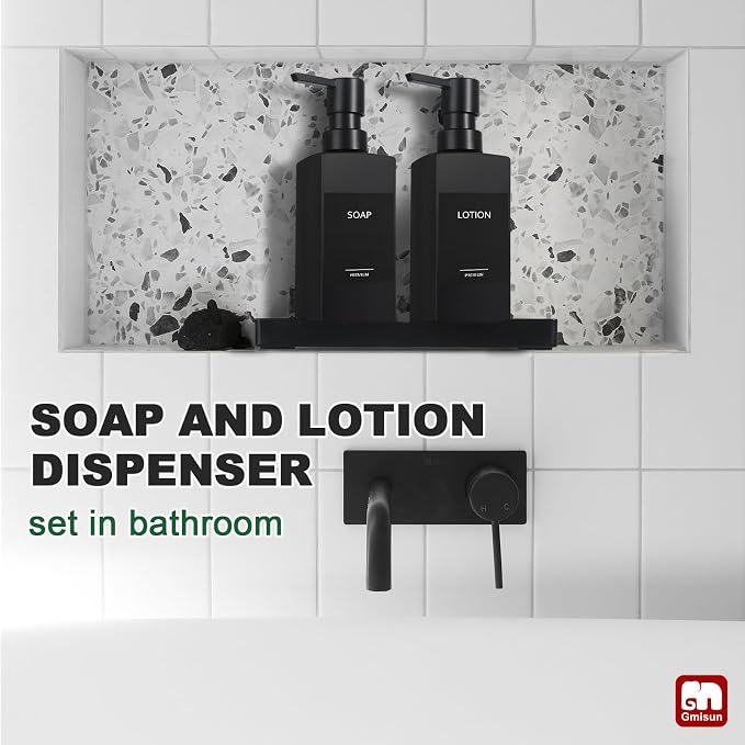 GMISUN Kitchen Soap Dispenser Set, Hand and Dish Soap Dispensers, 12 fl oz/350 - Image 6