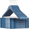 TOPIA HANGER Premium Wooden Hangers 16 Pack Blue/White Coat Hangers | Non-Slip by TOPIAHANGER