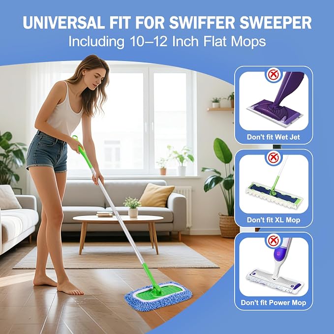 6 Pack Reusable Mop Pads Compatible - Image 2