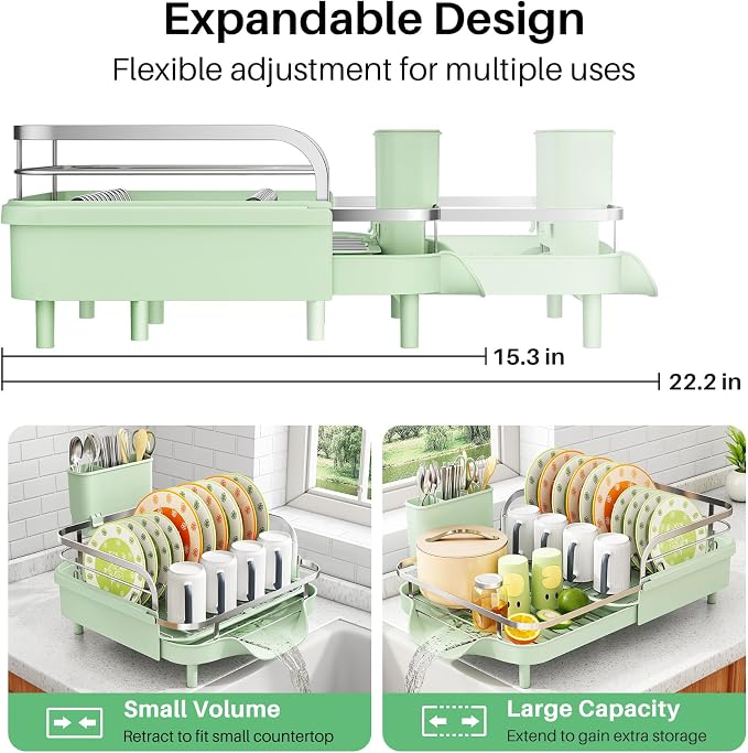 SAYZH Expandable Dish Drying Rack - Image 4