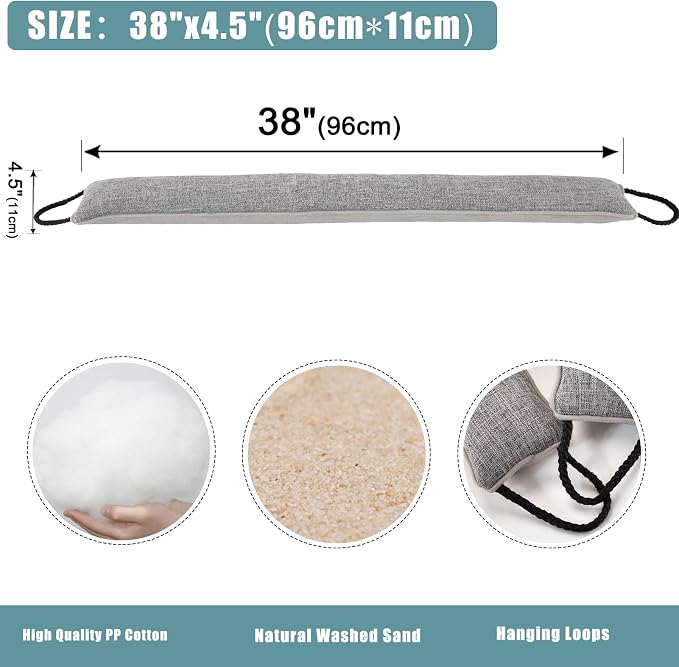 Under Door Draft Stopper 38 inch Wind Stopper - Image 2