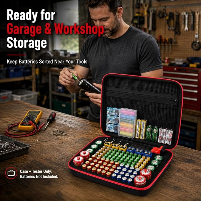 ALKOO 136+ Battery Organizer Storage Case - Image 8