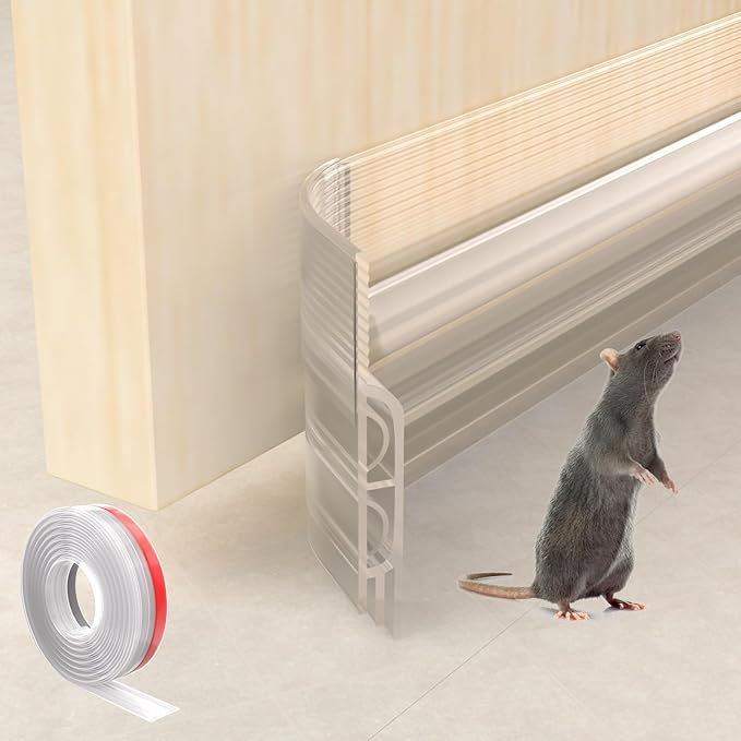 KNEELISA 39" Transparent Under Door Draft Stopper Interior by KNEELISA