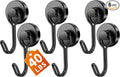 FINDMAG 6 Pack Magnetic Hooks, 40LB+ Magnets by FINDMAG