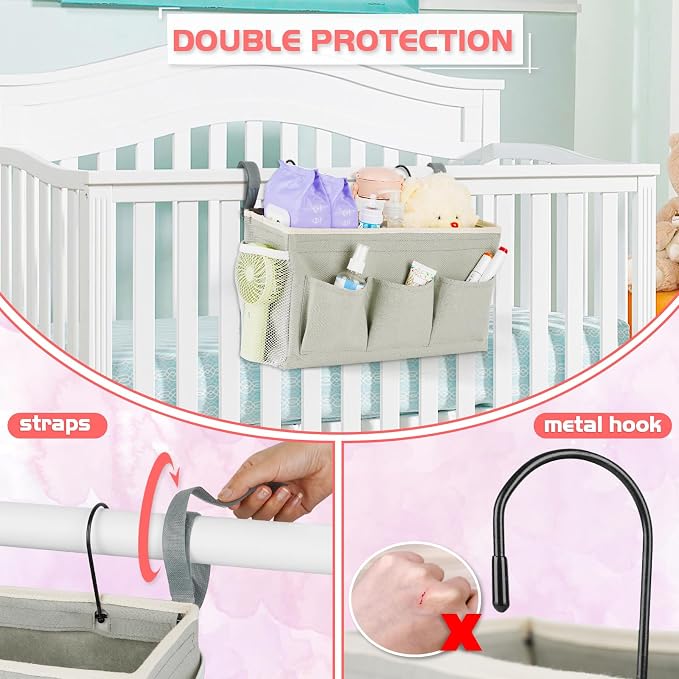 Bedside Caddy, Bedside Storage Bag Hanging Organizer - Image 2
