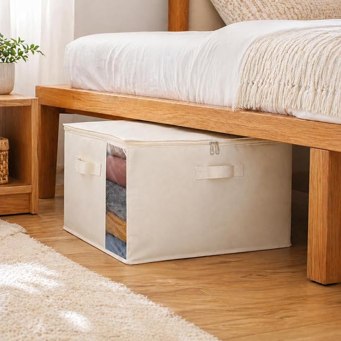 4 Pack Canvas Comforter Storage Bags - Image 8