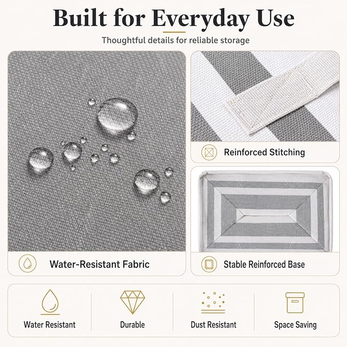 2 Pack Large Laundry Baskets, Laundry Hampers, Freestanding Waterproof - Image 5