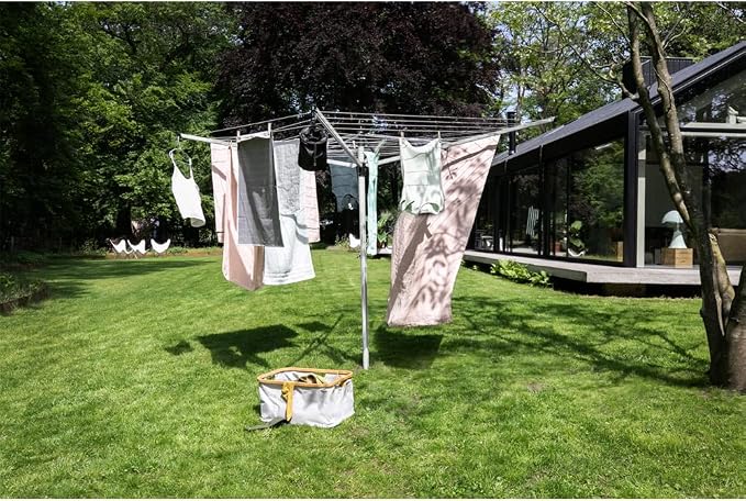 Brabantia Lift-O-Matic Outdoor 4 Arm Clothesline Height Adjustable, Folding - Image 3