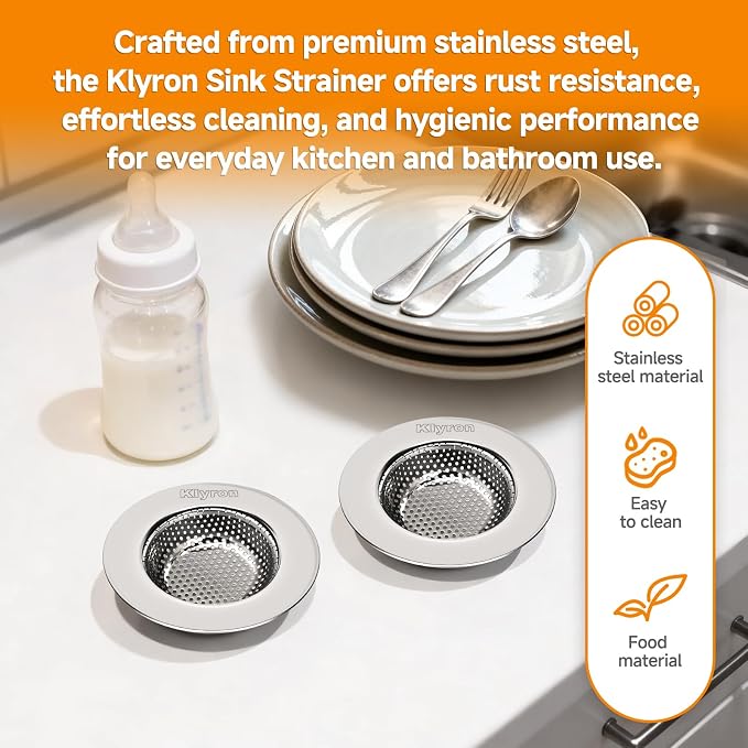 3-Pack Stainless Steel Kitchen Sink Strainer – 2026 Deep Basket Drain Filter - Image 7