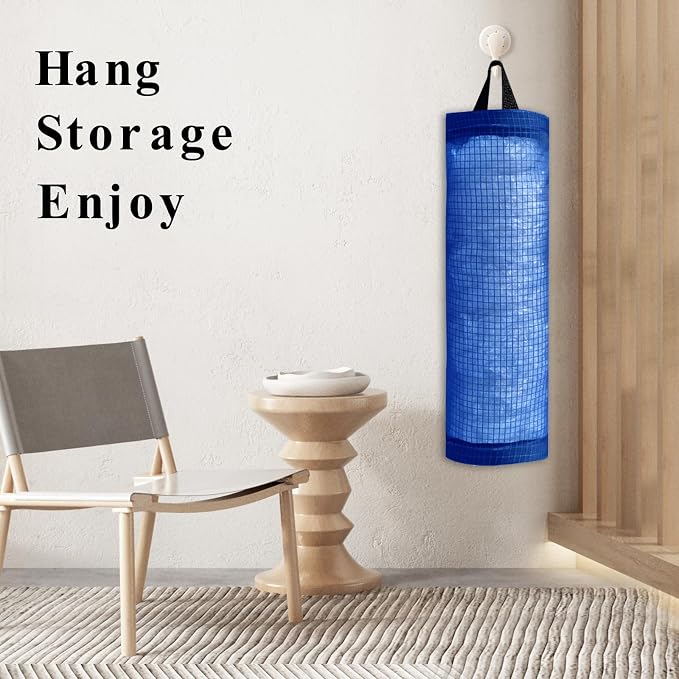 Plastic Bag Holder, Mesh Grocery Bag Holder Hanging Storage Bag Dispenser - Image 8