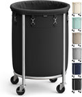 SONGMICS Laundry Basket with Wheels, Steel Frame, Removable Bag by Unknown
