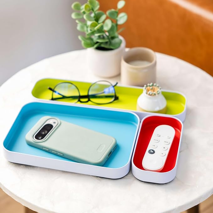 Three by Three Seattle Metal Drawer Organizer Tray Set, 6-Pc | Colorful - Image 4