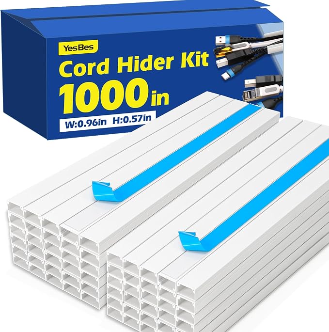 1000in Cord Hider Kit, Cord Covers by YesBes
