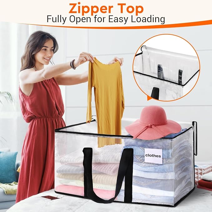 BlissTotes Moving Bags, 76L 6-Pack Storage Bags, Moving Boxes | Moving Box - Image 3