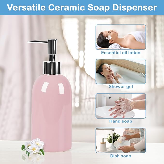 Natheeph Soap Dispenser for Bathroom/Kitchen Fill Hand Soap/Dish Soap, 14OZ | - Image 6