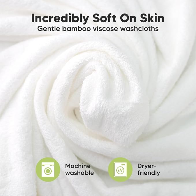 6-Pack Baby Washcloths, Soft Absorbent Washcloths - Image 2